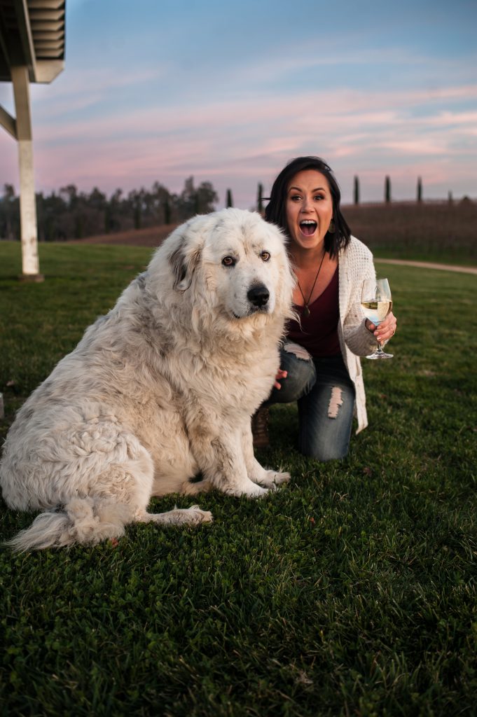 Wine enthusiast at Dono dal Cielo vineyard in Newcastle